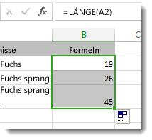 Zähle Zeichen mit und ohne Leerzeichen, zähle Wörter ...